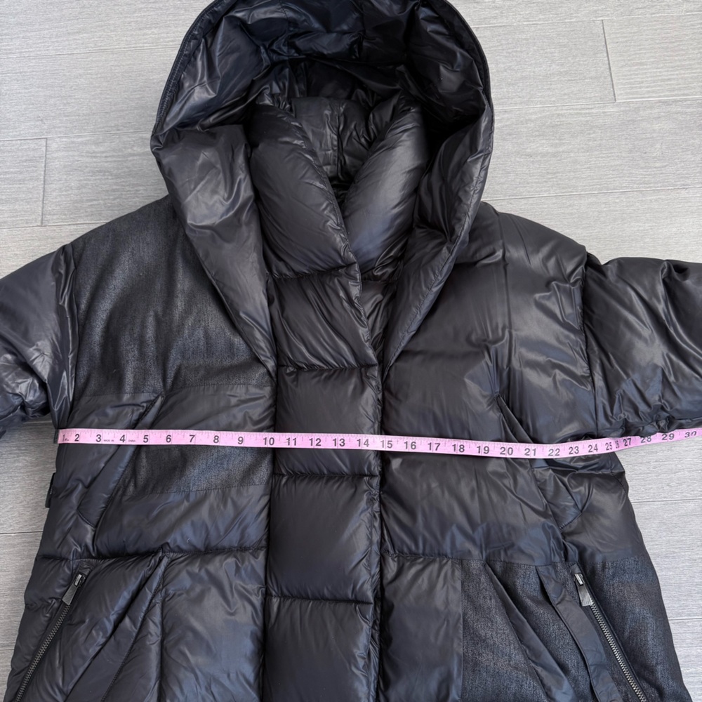 The Eight Senses Black Oversized Cloud Down Puffer Coat Full Length Hooded L OS - Picture 15 of 16